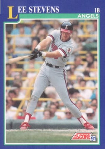 #67 Lee Stevens - California Angels - 1991 Score Baseball
