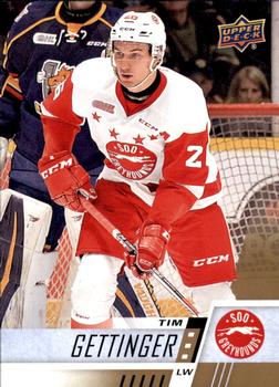 #67 Tim Gettinger - Sault Ste. Marie Greyhounds - 2017-18 Upper Deck CHL Hockey