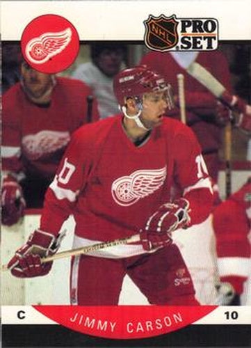 #67 Jimmy Carson - Detroit Red Wings - 1990-91 Pro Set Hockey