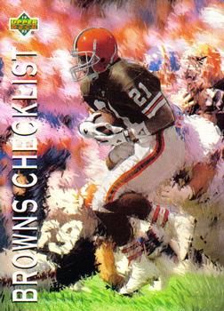 #67 Browns Checklist - Cleveland Browns - 1993 Upper Deck Football