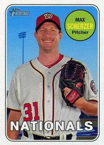 #67b Max Scherzer - Washington Nationals - 2018 Topps Heritage Baseball