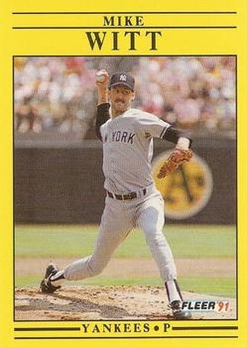 #680 Mike Witt - New York Yankees - 1991 Fleer Baseball