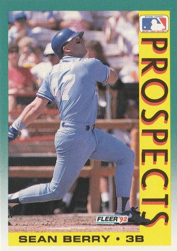 #680 Sean Berry - Kansas City Royals - 1992 Fleer Baseball