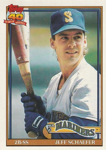 #681 Jeff Schaefer - Seattle Mariners - 1991 O-Pee-Chee Baseball