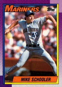 #681 Mike Schooler - Seattle Mariners - 1990 Topps Baseball