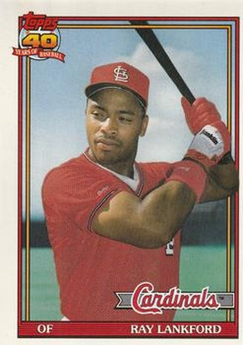 #682 Ray Lankford - St. Louis Cardinals - 1991 O-Pee-Chee Baseball