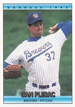 #682 Dan Plesac - Milwaukee Brewers - 1992 Donruss Baseball