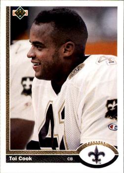 #682 Toi Cook - New Orleans Saints - 1991 Upper Deck Football