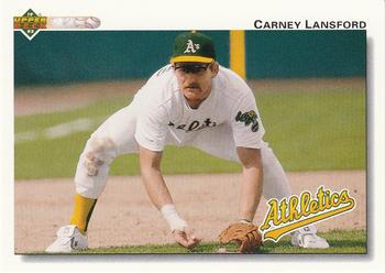 #682 Carney Lansford - Oakland Athletics - 1992 Upper Deck Baseball