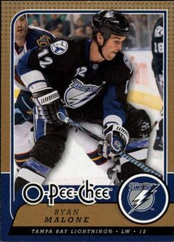 #683 Ryan Malone - Tampa Bay Lightning - 2008-09 O-Pee-Chee Hockey