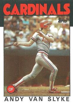 #683 Andy Van Slyke - St. Louis Cardinals - 1986 Topps Baseball
