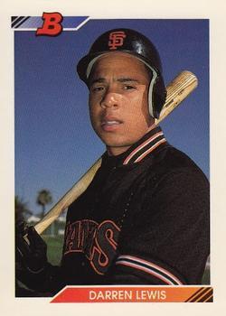 #683 Darren Lewis - San Francisco Giants - 1992 Bowman Baseball