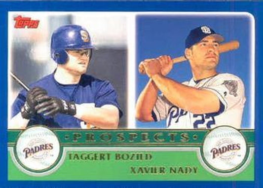 #683 Taggert Bozied / Xavier Nady - San Diego Padres - 2003 Topps Baseball