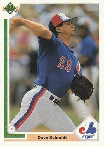 #684 Dave Schmidt - Montreal Expos - 1991 Upper Deck Baseball