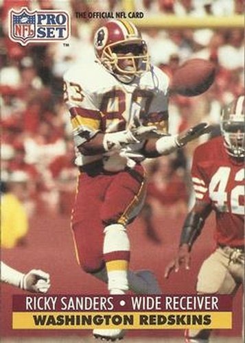 #684 Ricky Sanders - Washington Redskins - 1991 Pro Set Football