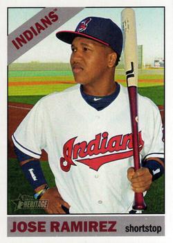 #684 Jose Ramirez - Cleveland Indians - 2015 Topps Heritage Baseball