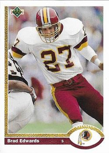 #684 Brad Edwards - Washington Redskins - 1991 Upper Deck Football