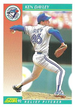 #685 Ken Dayley - Toronto Blue Jays - 1992 Score Baseball