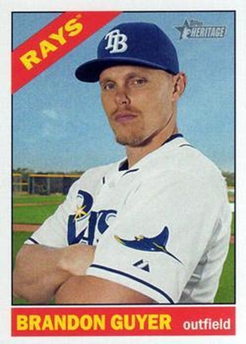 #685 Brandon Guyer - Tampa Bay Rays - 2015 Topps Heritage Baseball