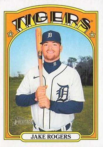 #685 Jake Rogers - Detroit Tigers - 2021 Topps Heritage Baseball