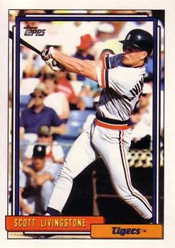 #685 Scott Livingstone - Detroit Tigers - 1992 Topps Baseball
