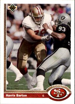 #686 Harris Barton - San Francisco 49ers - 1991 Upper Deck Football