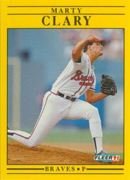 #686 Marty Clary - Atlanta Braves - 1991 Fleer Baseball