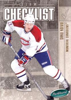 #686 Saku Koivu - Montreal Canadiens - 2005-06 Parkhurst Hockey