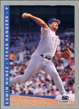 #686 Edwin Nunez - Texas Rangers - 1993 Fleer Baseball