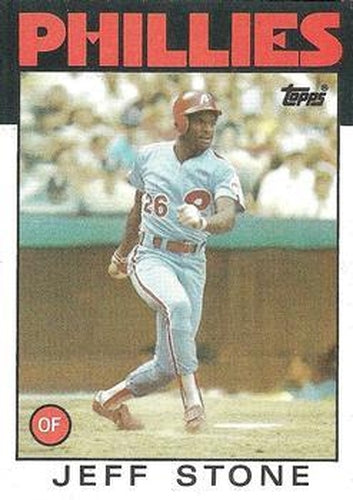 #686 Jeff Stone - Philadelphia Phillies - 1986 Topps Baseball