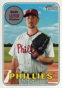 #686 Mark Leiter - Philadelphia Phillies - 2018 Topps Heritage Baseball