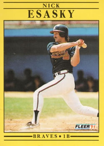 #687 Nick Esasky - Atlanta Braves - 1991 Fleer Baseball