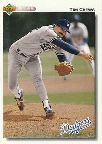 #687 Tim Crews - Los Angeles Dodgers - 1992 Upper Deck Baseball