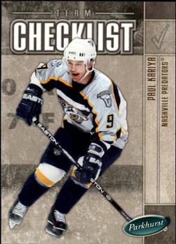 #687 Paul Kariya - Nashville Predators - 2005-06 Parkhurst Hockey