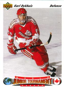 #688 Karl Dykhuis - Canada - 1991-92 Upper Deck Hockey