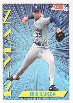 #688 Erik Hanson - Seattle Mariners - 1991 Score Baseball