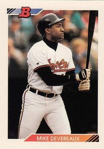 #688 Mike Devereaux - Baltimore Orioles - 1992 Bowman Baseball