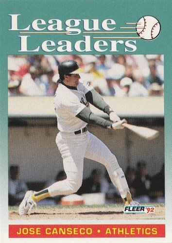 #688 Jose Canseco - Oakland Athletics - 1992 Fleer Baseball