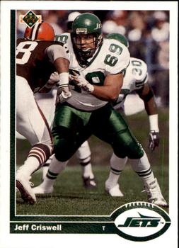 #689 Jeff Criswell - New York Jets - 1991 Upper Deck Football