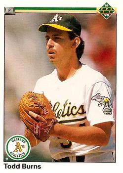 #689 Todd Burns - Oakland Athletics - 1990 Upper Deck Baseball