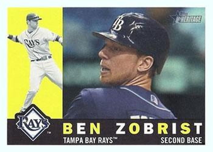 #689 Ben Zobrist - Tampa Bay Rays - 2009 Topps Heritage Baseball