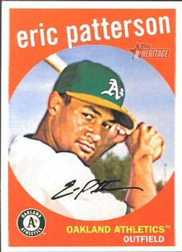 #689 Eric Patterson - Oakland Athletics - 2008 Topps Heritage Baseball