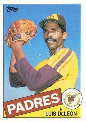 #689 Luis DeLeon - San Diego Padres - 1985 Topps Baseball