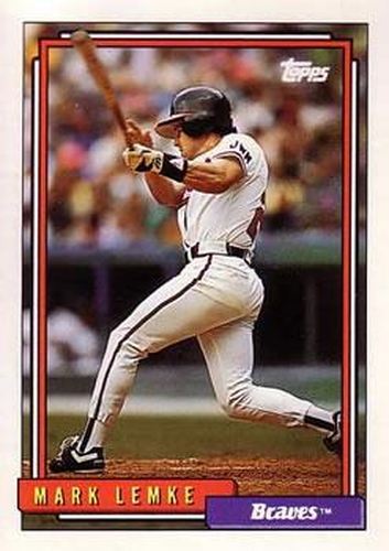#689 Mark Lemke - Atlanta Braves - 1992 Topps Baseball