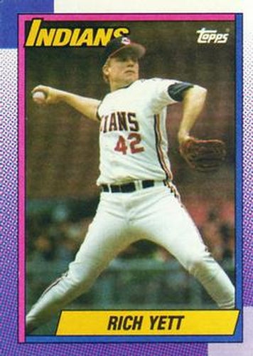 #689 Rich Yett - Cleveland Indians - 1990 Topps Baseball