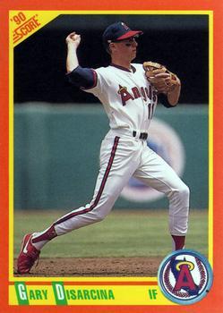 #68T Gary DiSarcina - California Angels - 1990 Score Rookie & Traded Baseball