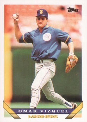 #68 Omar Vizquel - Seattle Mariners - 1993 Topps Baseball