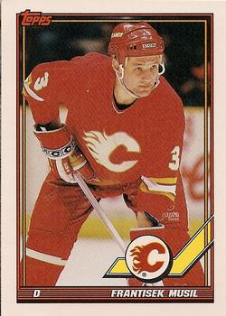 #68 Frank Musil - Calgary Flames - 1991-92 Topps Hockey