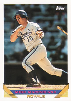 #768 Mike Macfarlane - Kansas City Royals - 1993 Topps Baseball