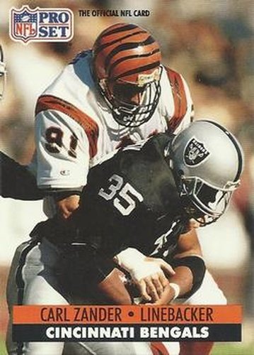 #468 Carl Zander - Cincinnati Bengals - 1991 Pro Set Football